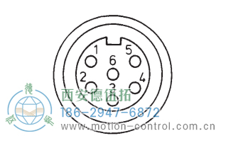 RI36-O實心軸光電增量通用編碼器外形及安裝尺寸(電氣連接 M16 連接器 Binder，6 腳) - 西安德伍拓自動化傳動系統(tǒng)有限公司